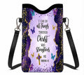 Purple Christian Crossbody Phone Bag