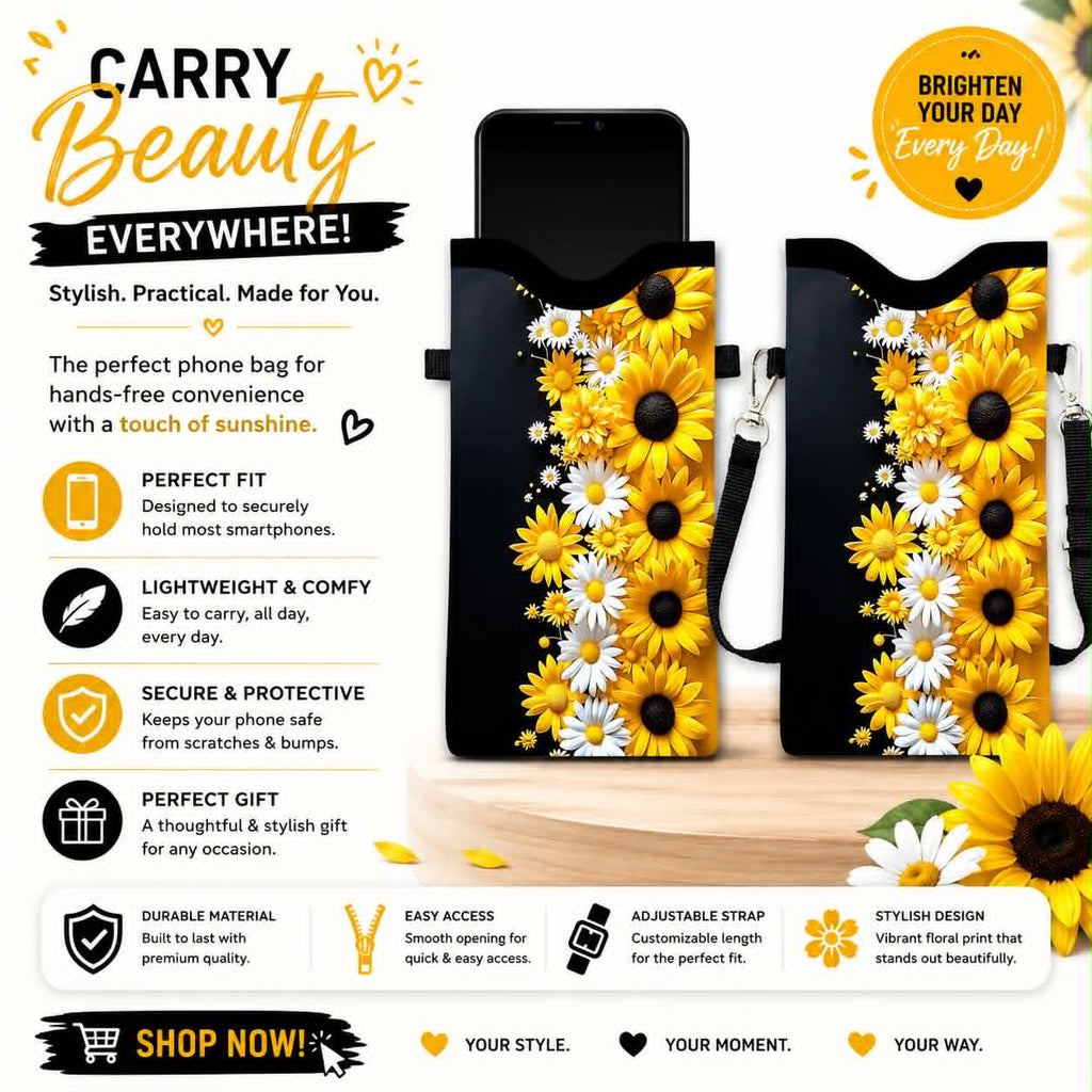 Sunflower Crossbody Phone Bar