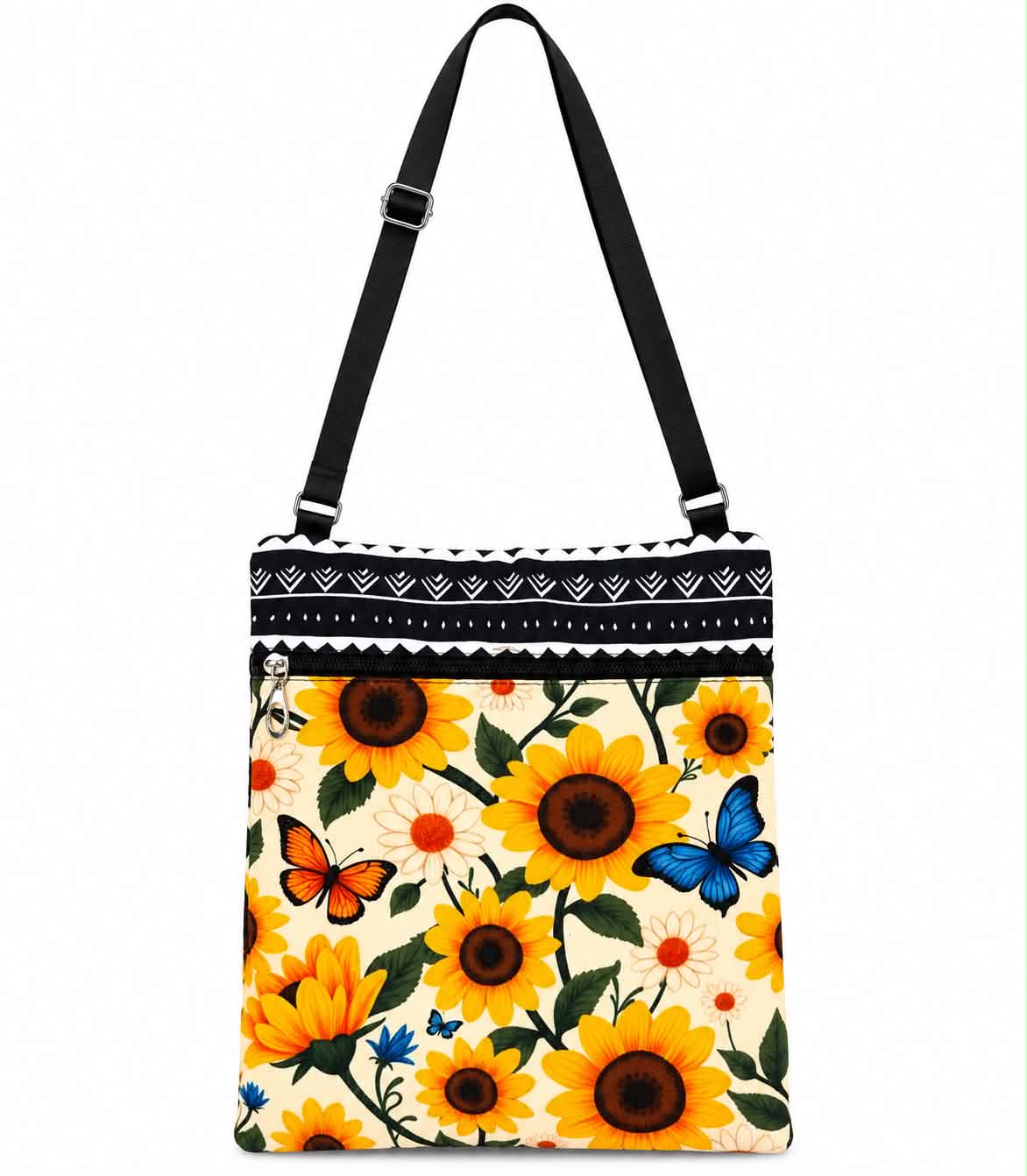 Sunflower & Butterfly Crossbody Bag