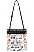 Just a Girl Who Loves Cats Crossbody Phone Bag