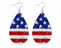 Patriotic American Flag Teardrop Earrings