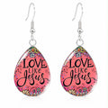 Love Like Jesus Teardrop Earrings