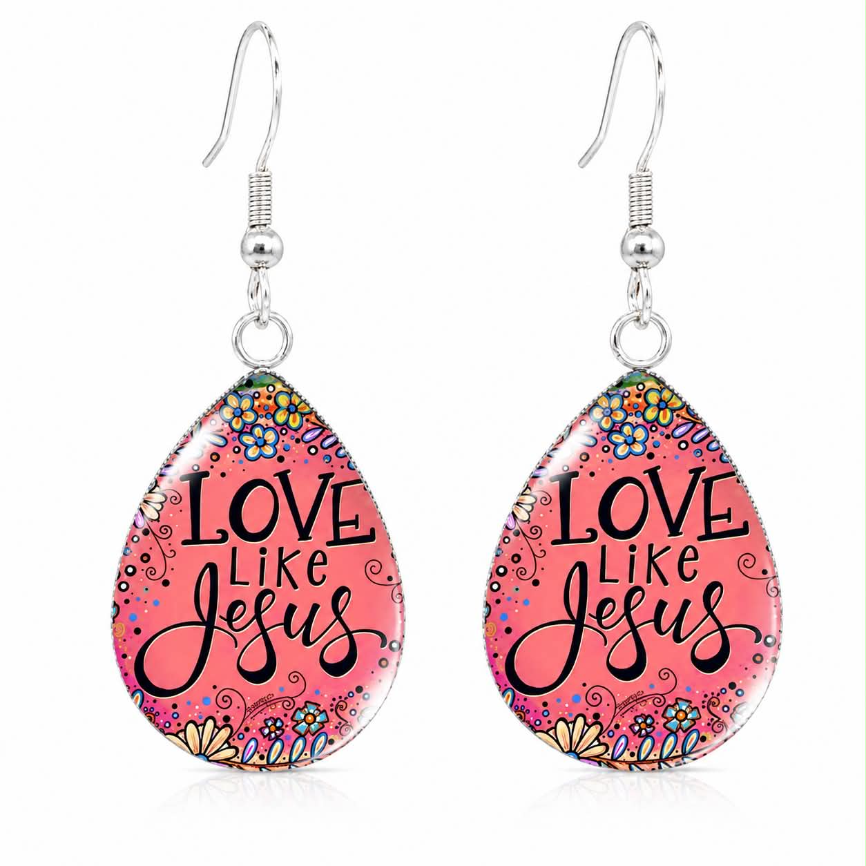 Love Like Jesus Teardrop Earrings