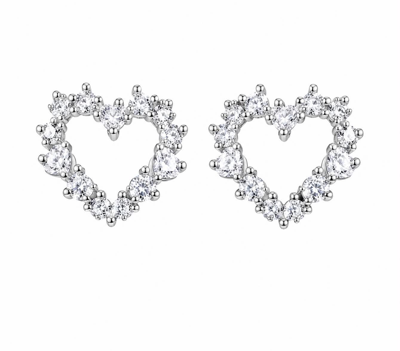 Sparkling Heart Earrings