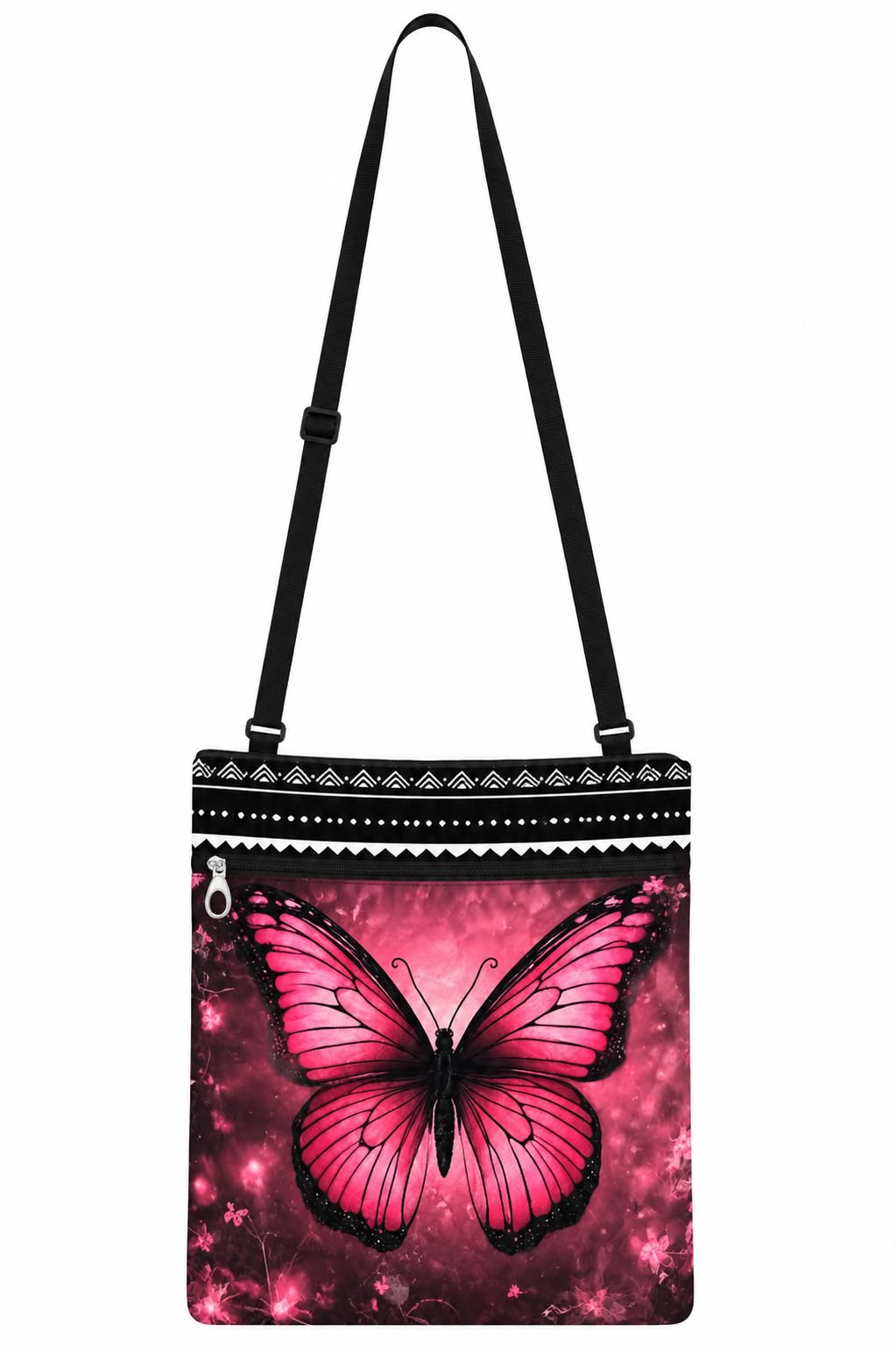 Pink Butterfly Crossbody Phone Bag