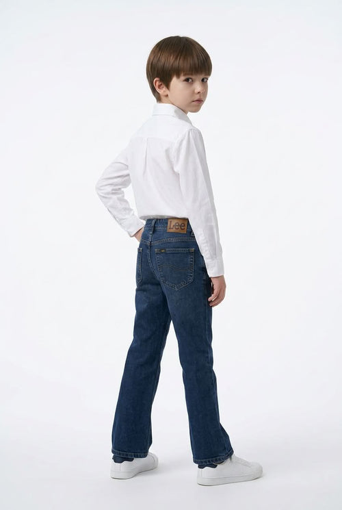 Boys Classic Straight-Leg Blue Denim Jeans
