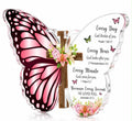 A Daily Reminder You Are Loved Inspirational Butterfly Cross Acrylic Plaque