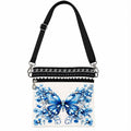 Blue Butterfly Crossbody Phone Bag