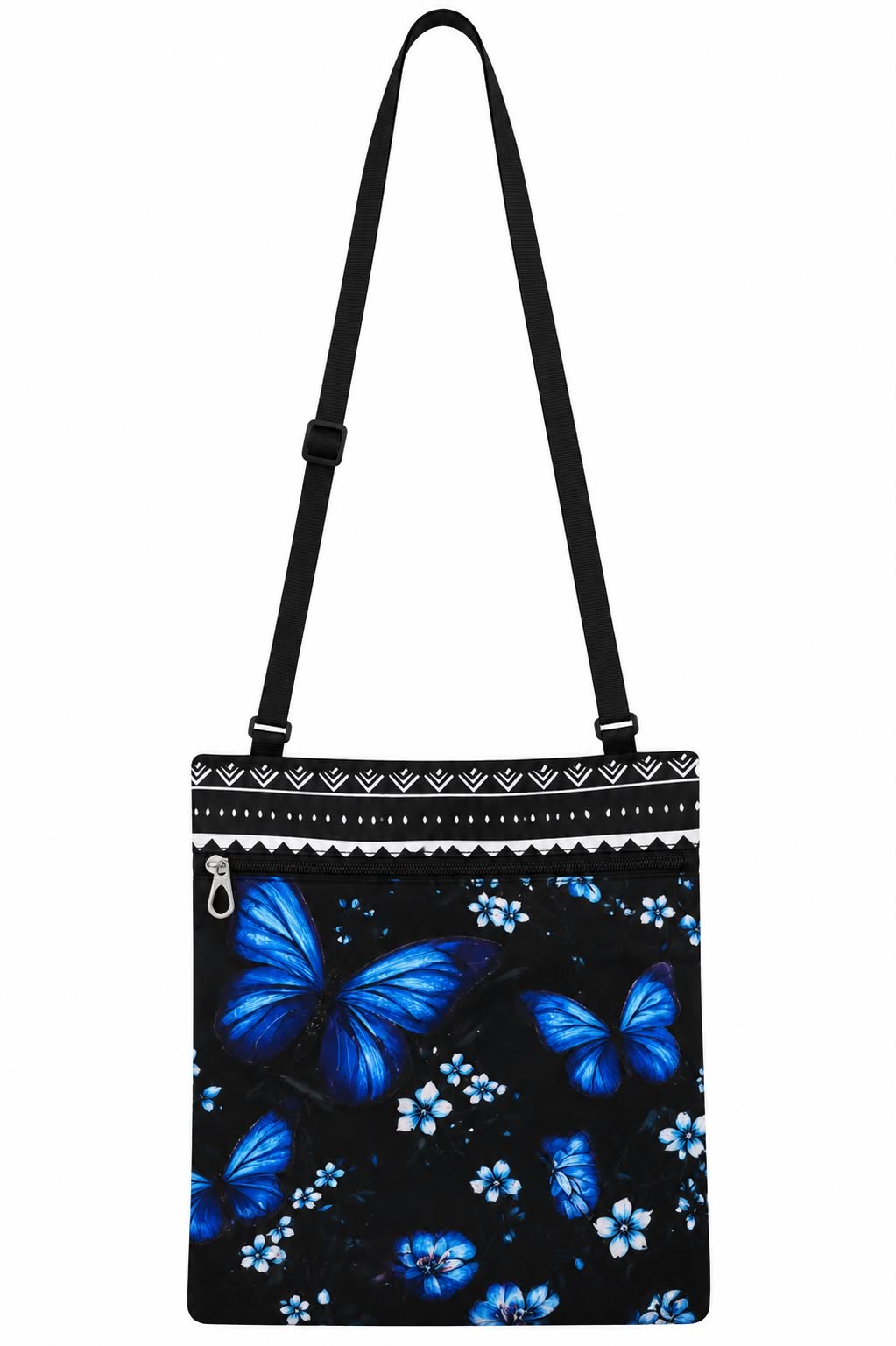 Blue Butterfly Crossbody Phone Bag