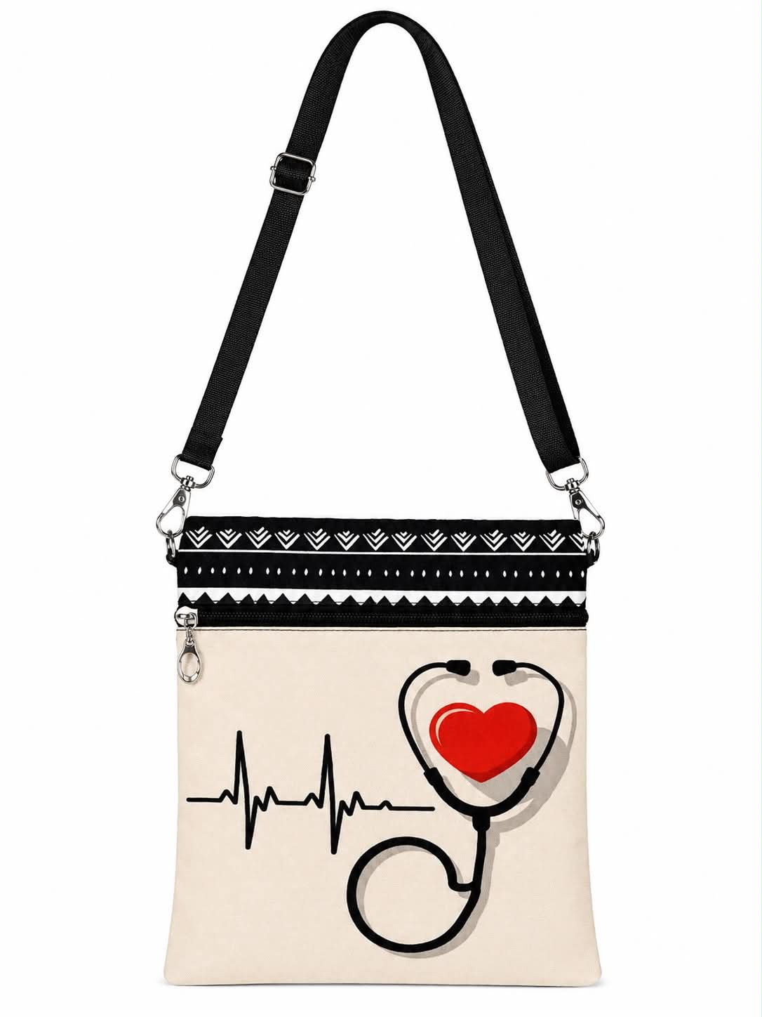Nurse Heartbeat Crossbody Phone Bag