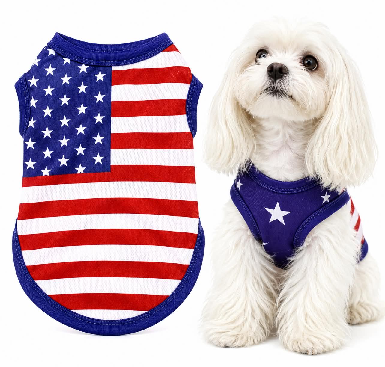 Stars Stripes & Pup Pride XS Dog Vest
