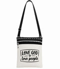 God Love People Crossbody Phone Bag Inspirational Christian Travel Purse