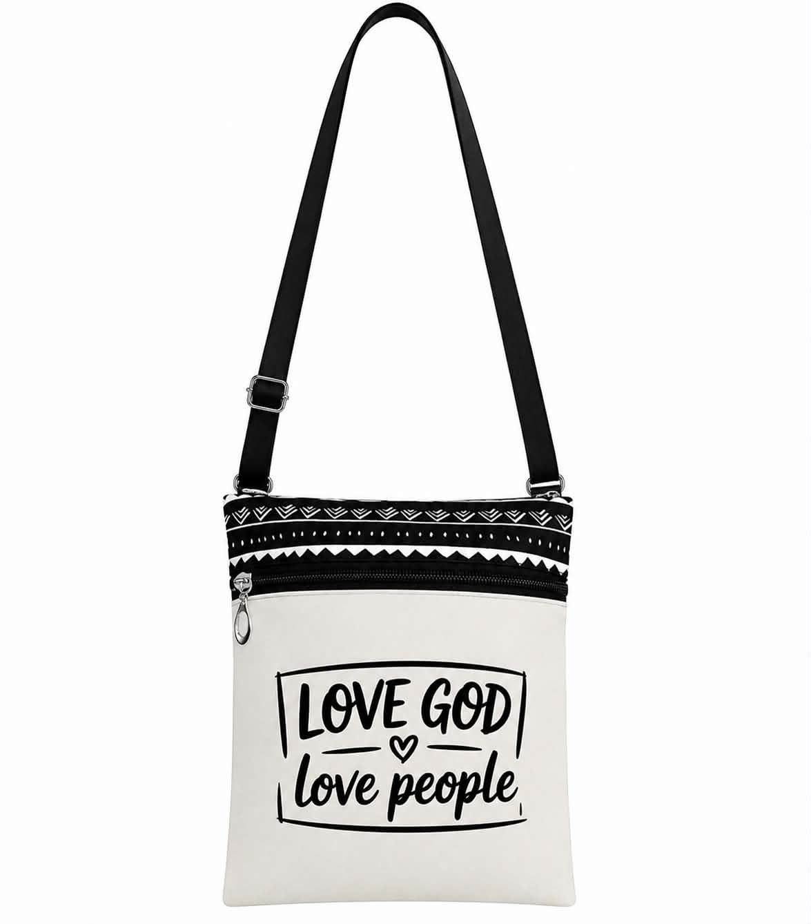 God Love People Crossbody Phone Bag Inspirational Christian Travel Purse
