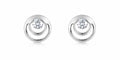 Circular Silver Stud 1cm Earrings