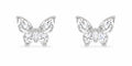 Butterfly silver 1cm Earrings