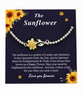 Sunflower Charm Bracelet Gift Card – Inspirational Sunflower Jewelry for Women, Friendship & Encouragement Gift