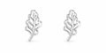 Leaf Silver 1cm Earrings