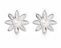 Flower Pearl Stud 1cm Earrings