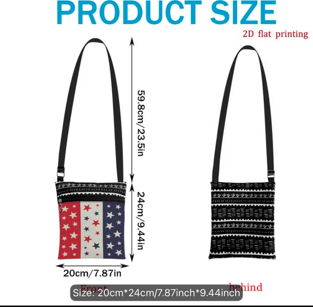 Patriotic Crossbody Bag for Women American Flag Shoulder Purse with Adjustable Strap Lightweight Small Messenger Travel Bag