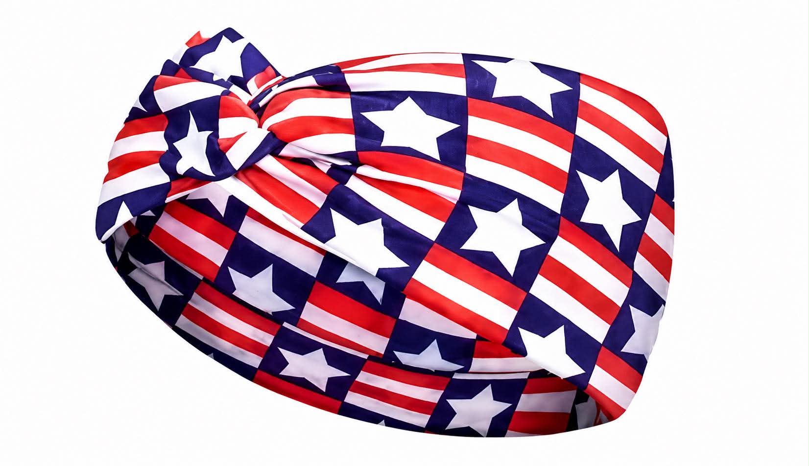 Patriotic Headbands for Women American Flag Hair Accessories for Fourth of July
