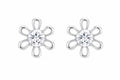 Flower Crystal Stud 0.8cm Earrings