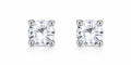 Cyrstal Cubic Zirconia Stud 0.6cm Earrings