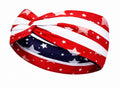 Patriotic Headbands for Women – Red, White, and Blue Twist Headbands, American Flag Hair Accessories for Fourth of July