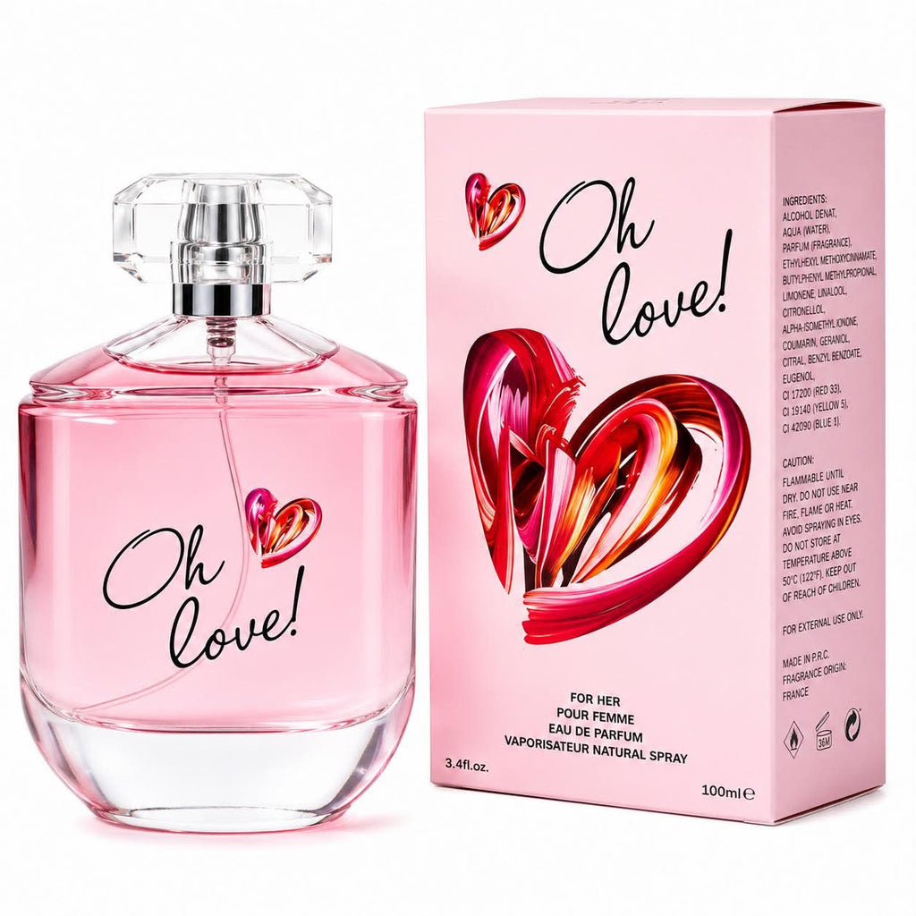Oh Love! Eau De Parfum for Women Floral Fruity Perfume Spray 100ml / 3.4 fl oz Long Lasting Fragrance Gift for Her