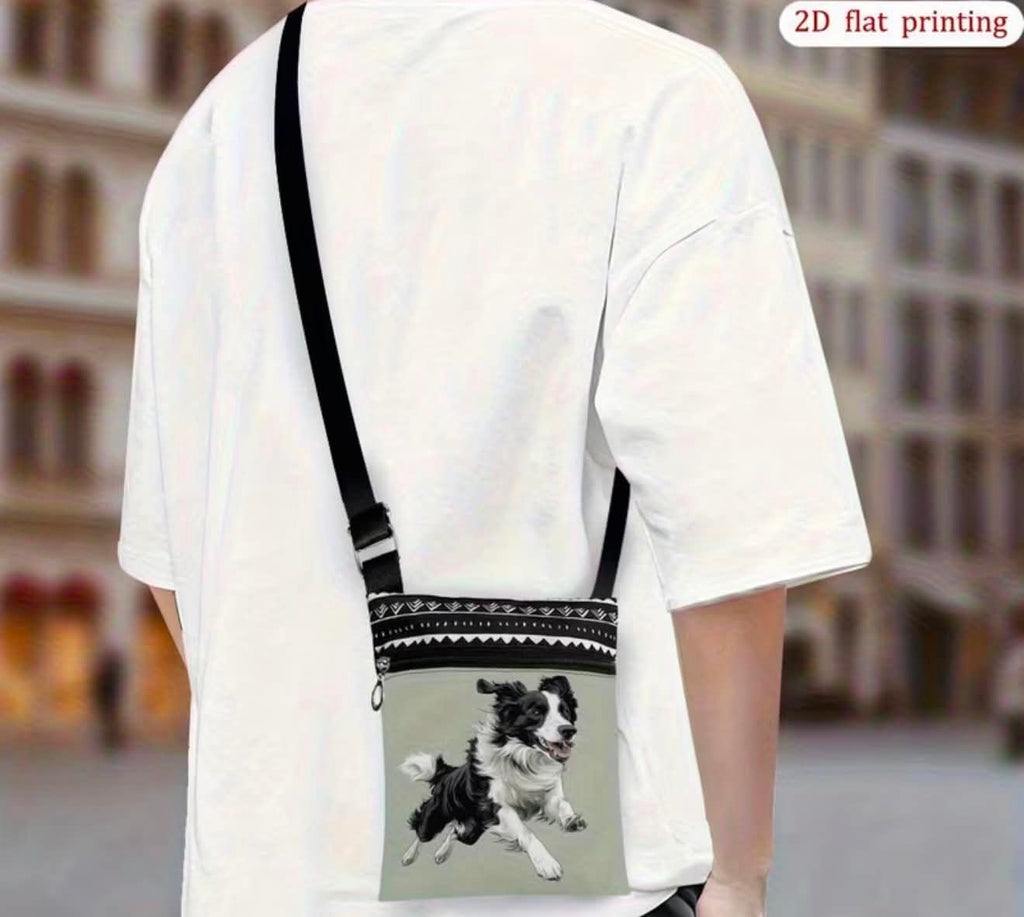 Dog Crossbody Bag Lightweight Shoulder Bag with Multiple Pockets