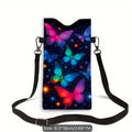 Small Crossbody Purse Carry What you Need Hands Free Multicolor Butterfly