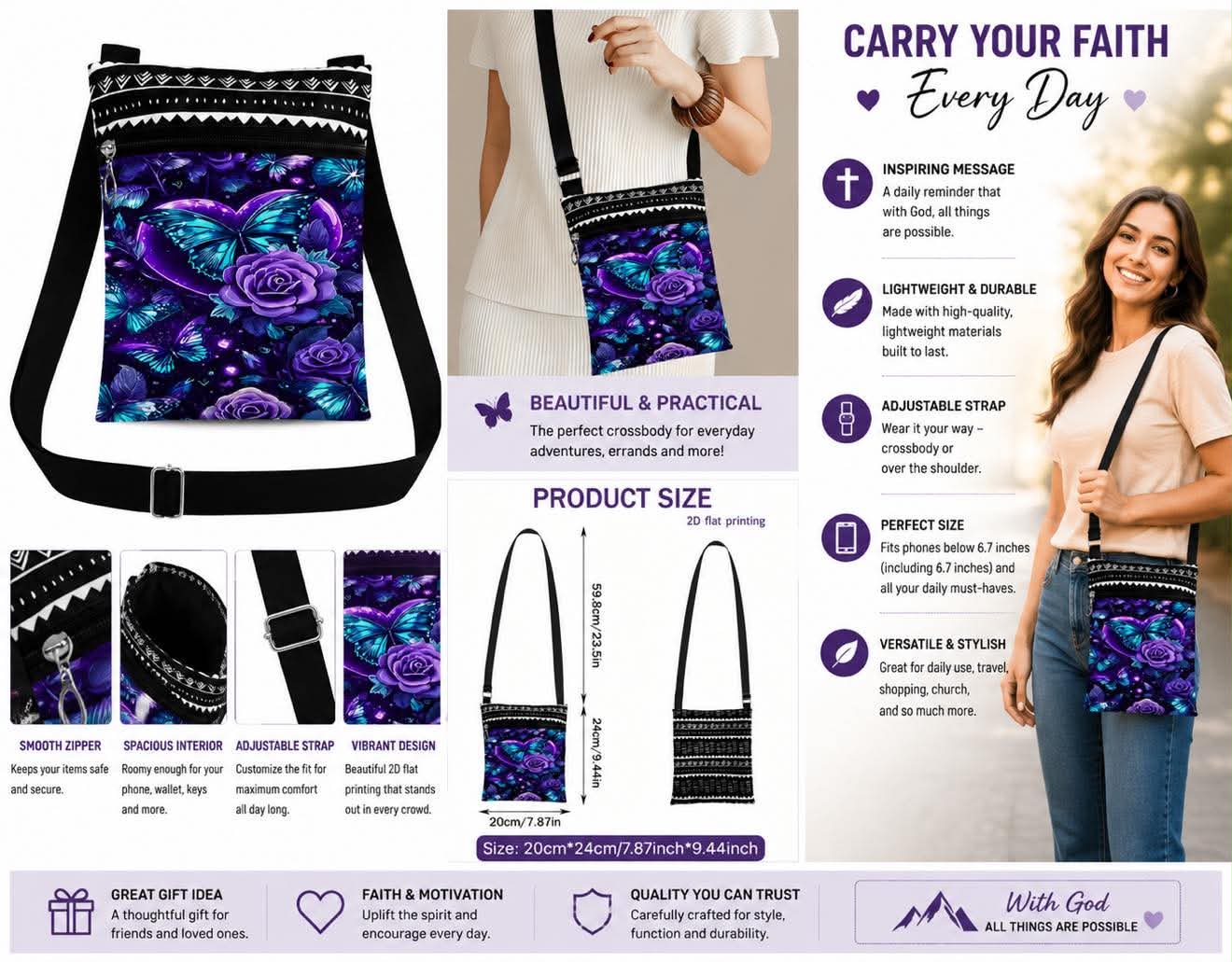 Carry your Faith every Day Crossbody Bag