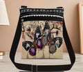 Butterfly & Floral Crossbody Bag With Adjustable Strap Design For Everyday Use