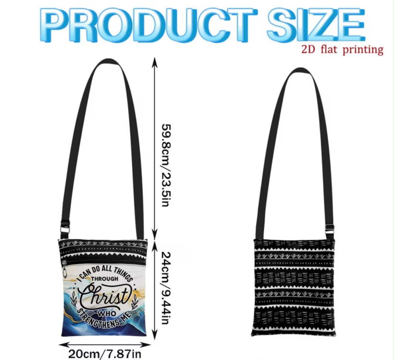 Christian Crossbody Bag I Can Do All Things Through Christ