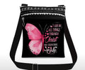 Christian crossbody Bag I Can Do All Things Through Christ Butterfly Shoulder Bag With Adjustable Strap & Pockets