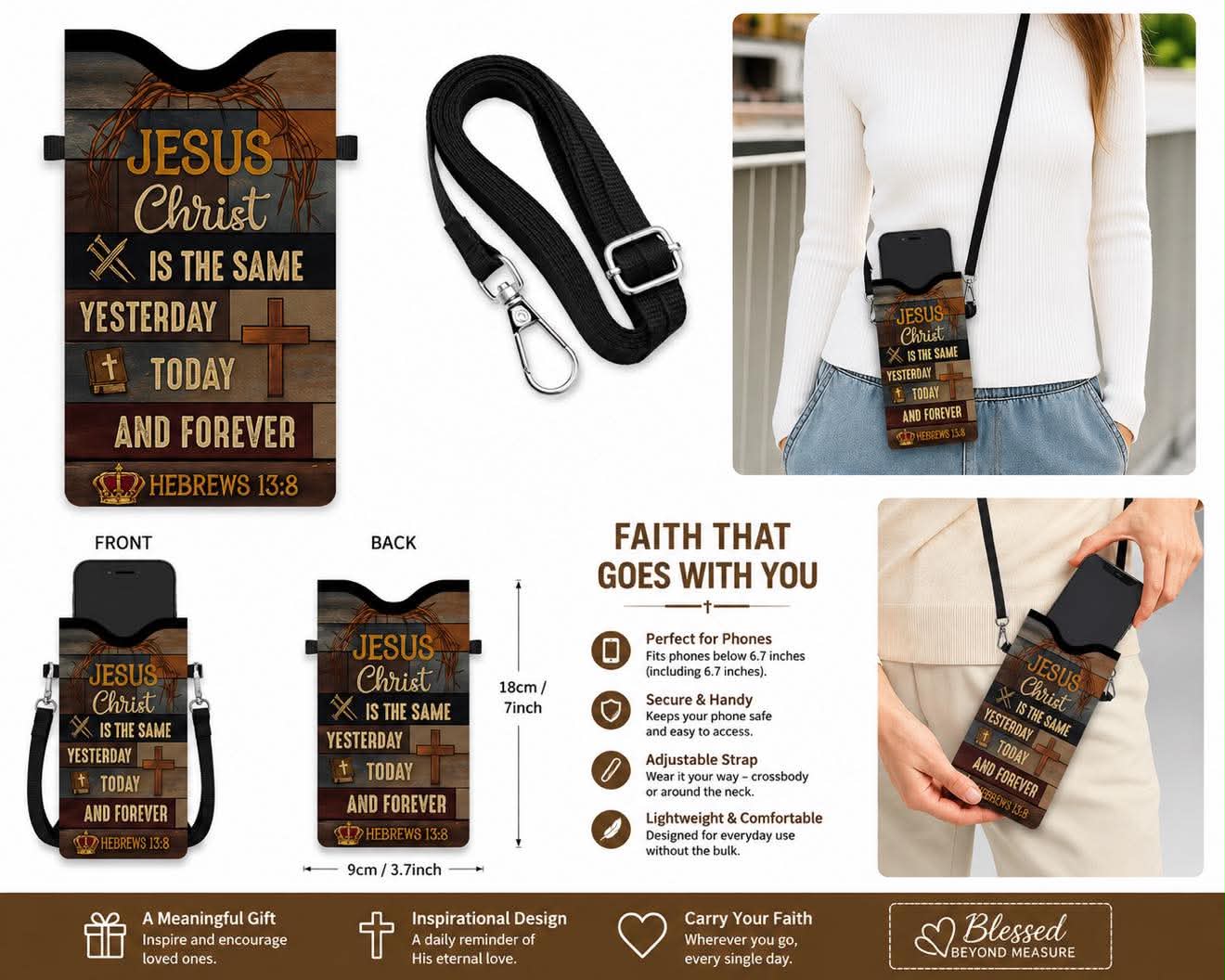 JESUS Christ Is The Same Yesterday Today And Forever Phone Bag