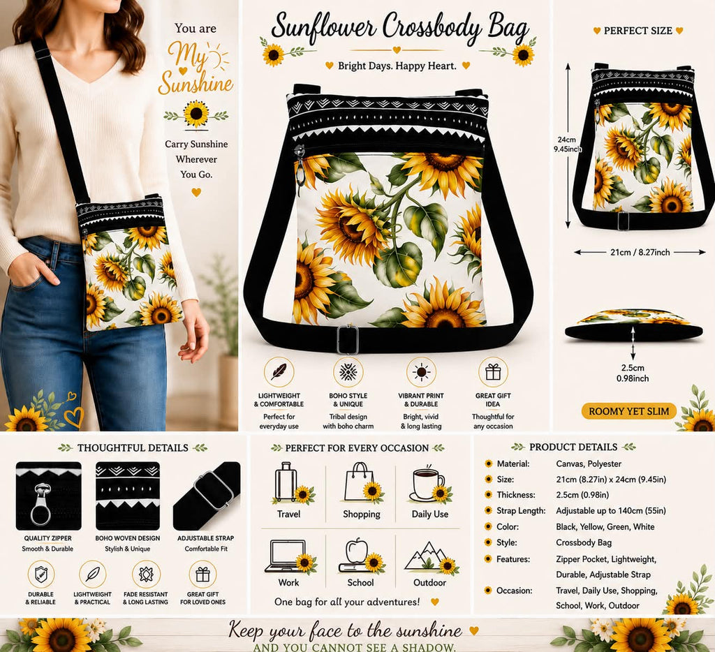 Sunflower Crossbody Bag