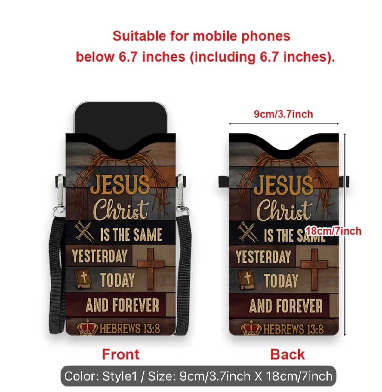 JESUS Christ Is The Same Yesterday Today And Forever Phone Bag