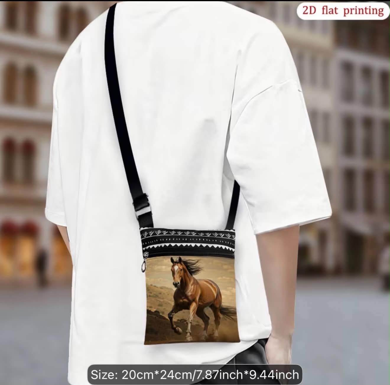 Small Crossbody Purse Running Horse