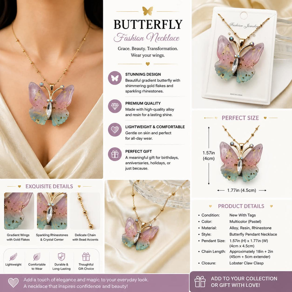 Butterfly Fashion Necklace