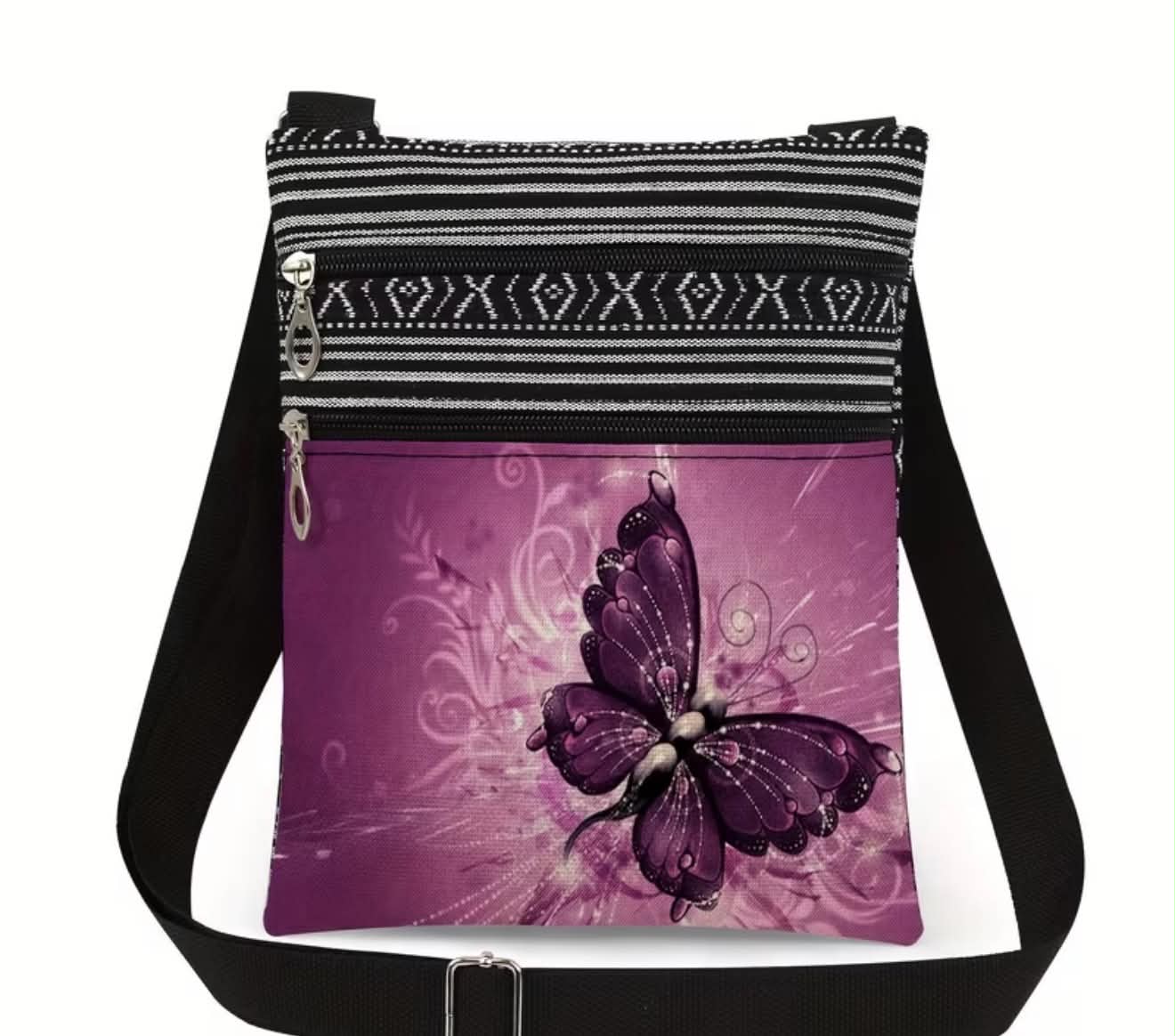Butterfly Crossbody Bag Lightweight Shoulder Bag with Multiple Pockets