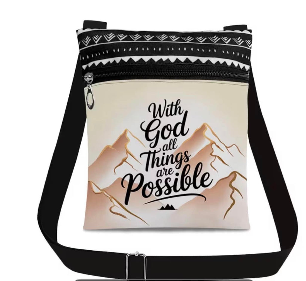 Faith Hope Strength Every Step You Take Crossbody Bag