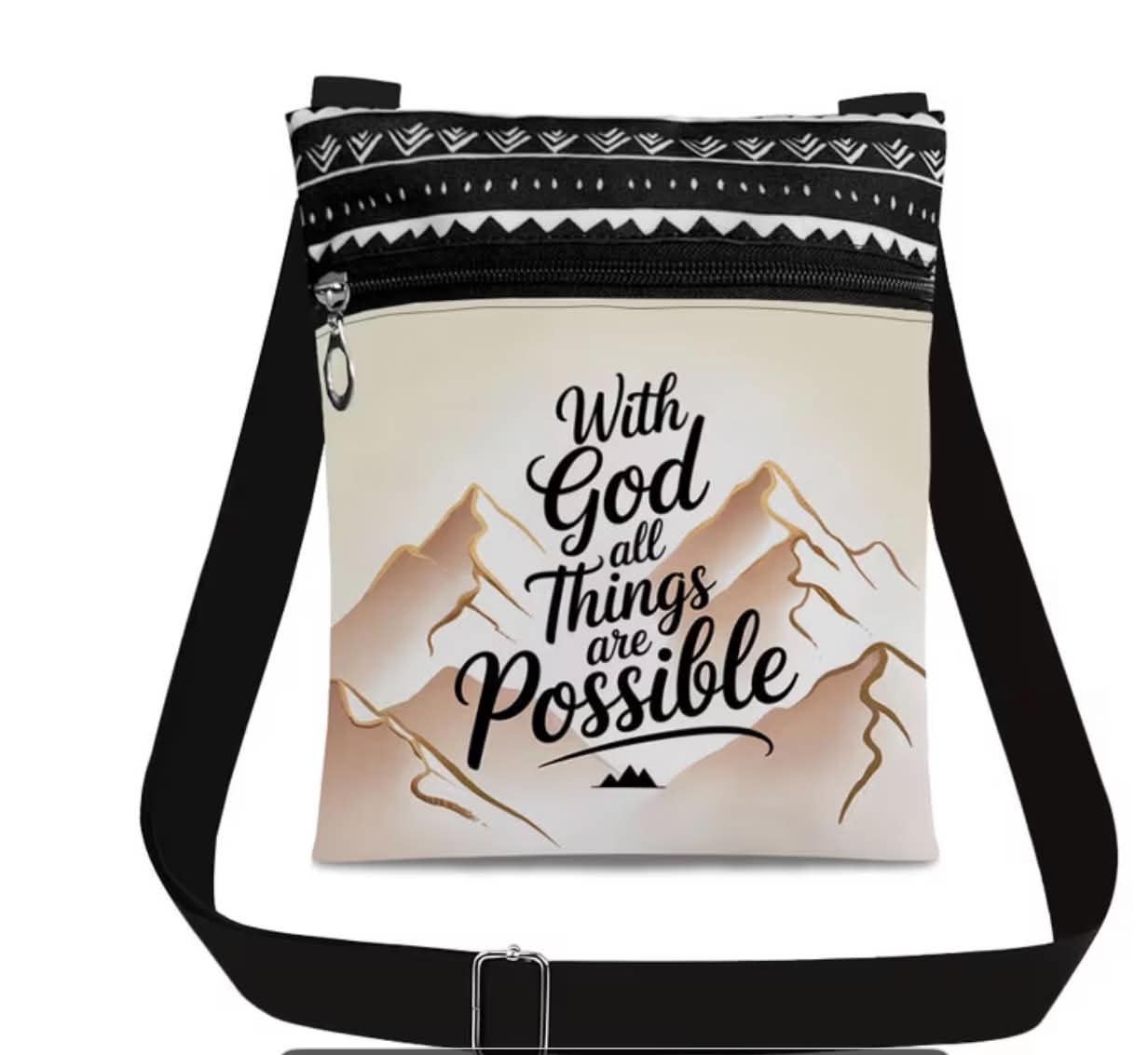 Faith Hope Strength Every Step You Take Crossbody Bag