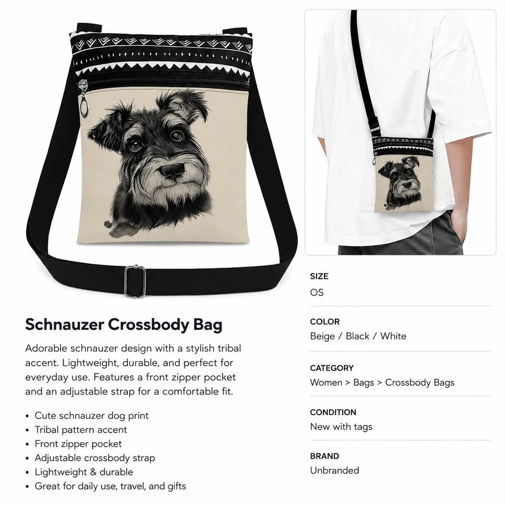 Schnauzer Crossbody Bag