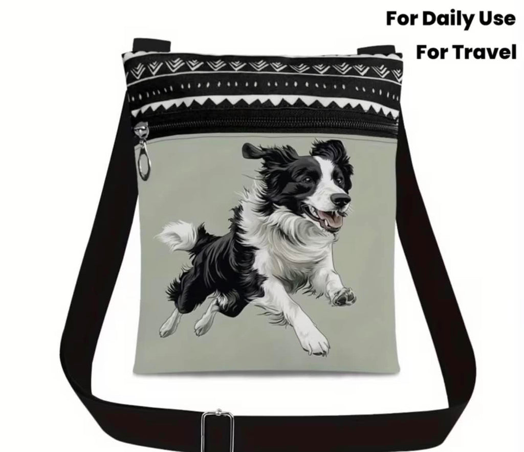 Dog Crossbody Bag Lightweight Shoulder Bag with Multiple Pockets