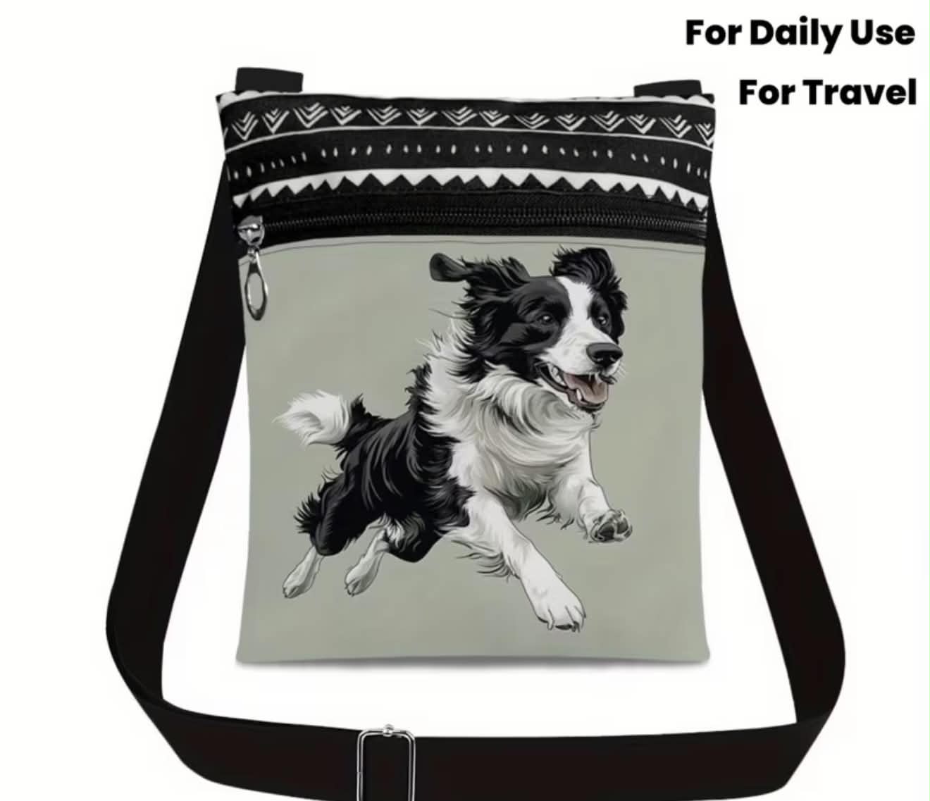 Dog Crossbody Bag Lightweight Shoulder Bag with Multiple Pockets
