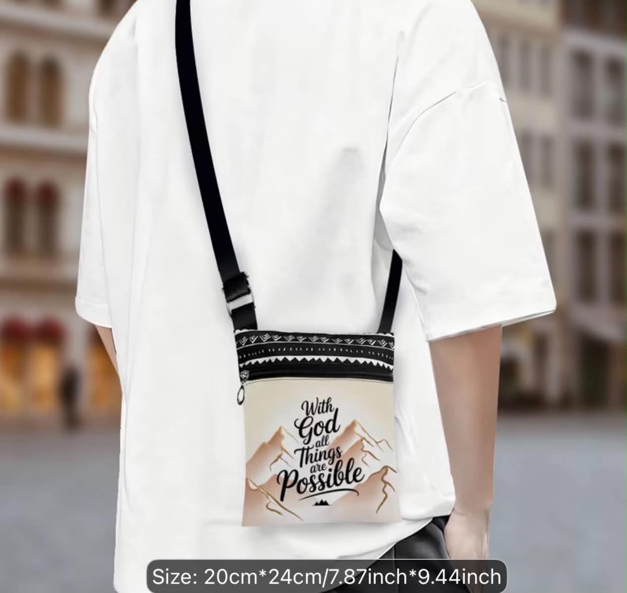 Faith Hope Strength Every Step You Take Crossbody Bag