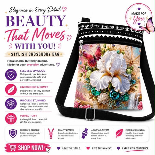 Butterfly Floral Crossbody Phone Bag