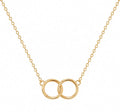 Double Circle Gold Necklace for Women