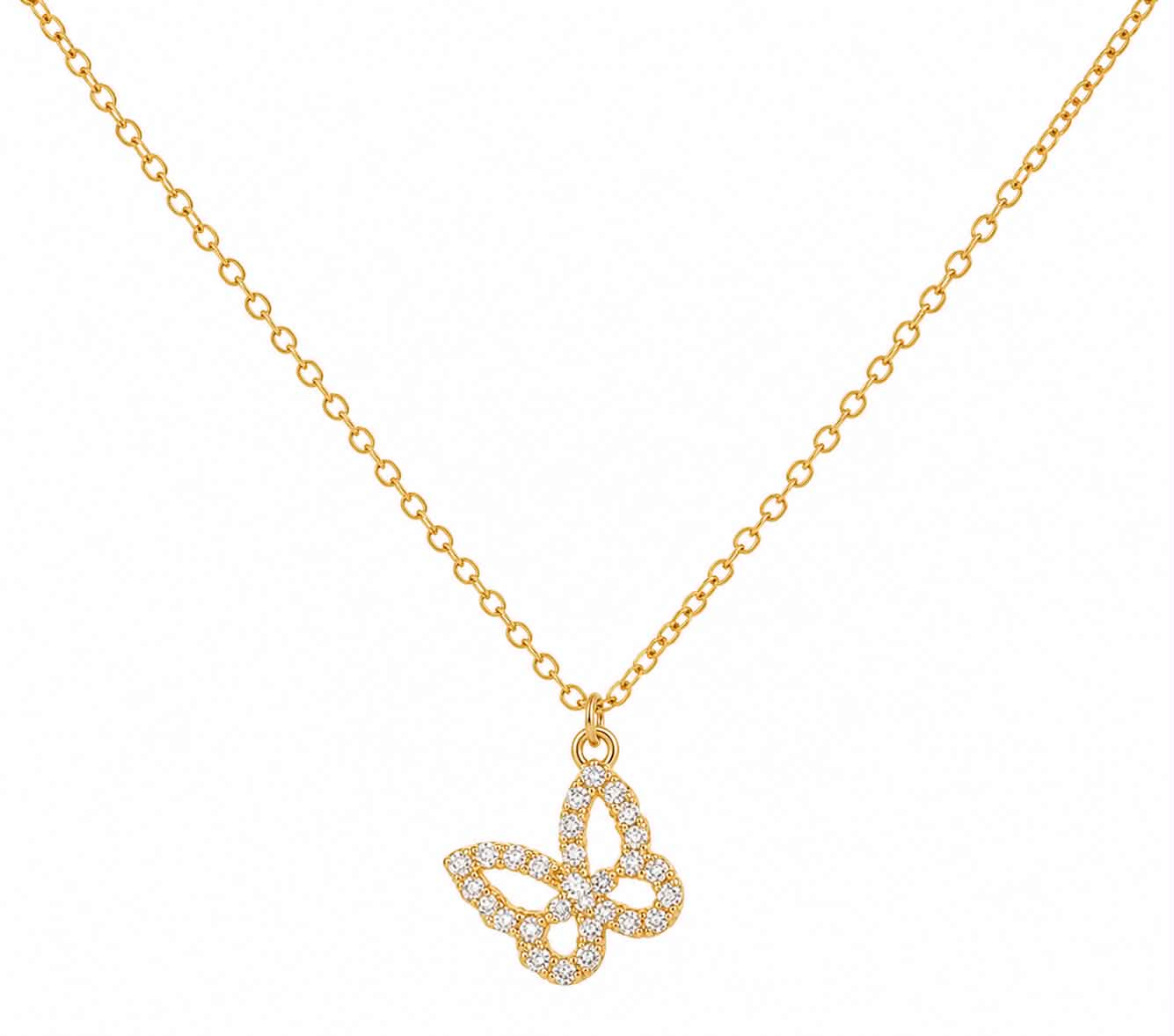 Butterfly Pendant Necklace for Women