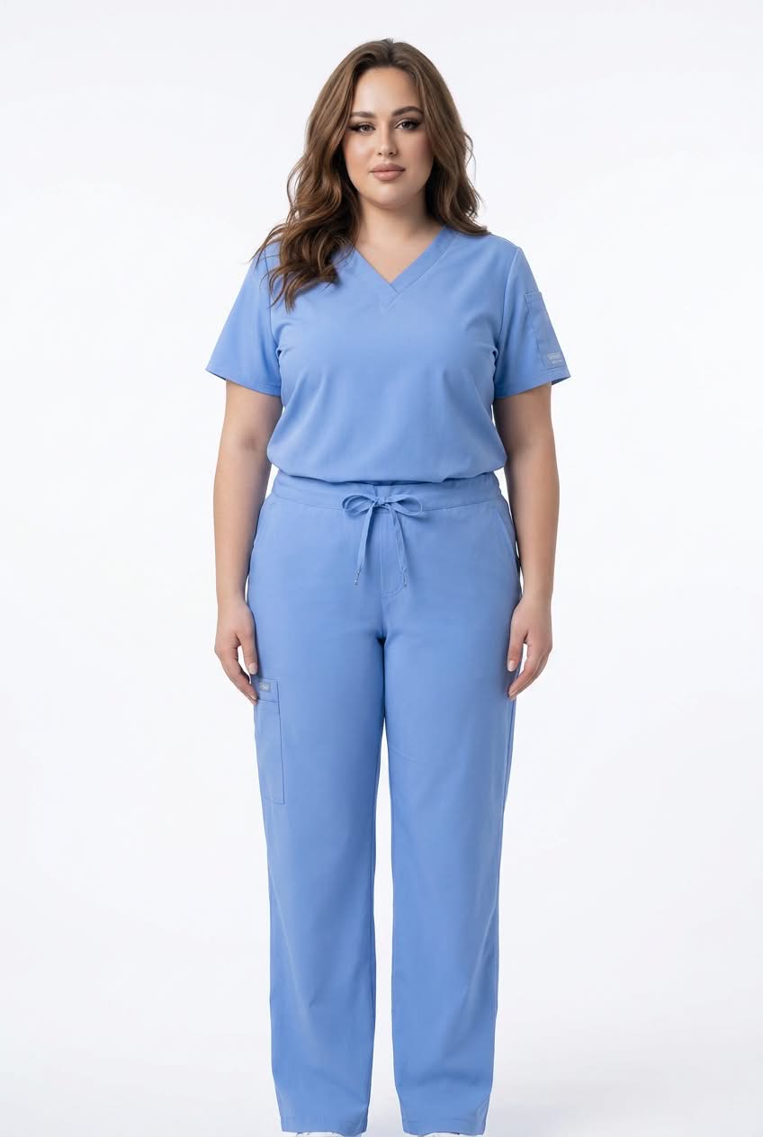 Cherokee Workwear Revolution Women’s Ceil Blue Scrub Pants 5X